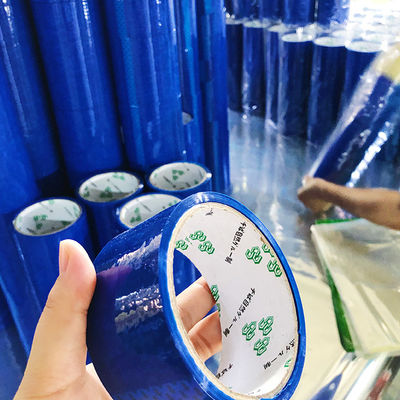 Donkerblauw Custom zelfklevend logo gekleurde tape met logo